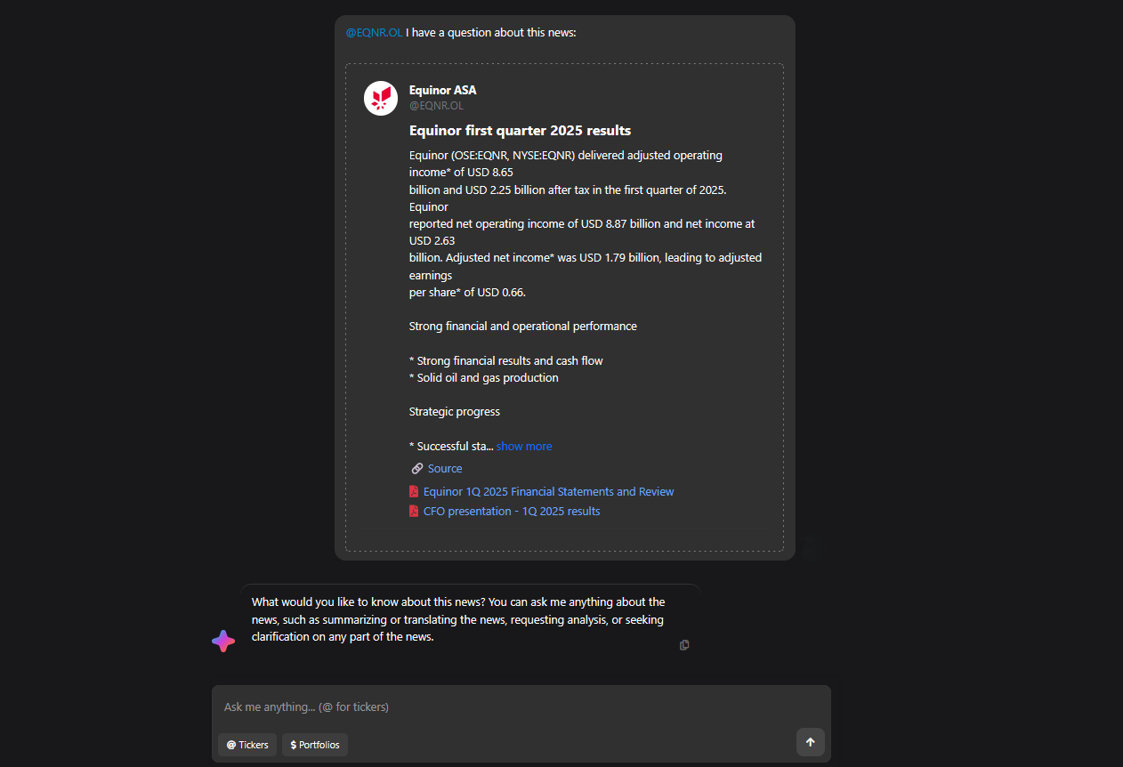 news analytics feature